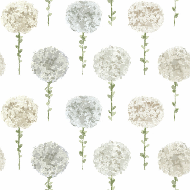 media image for Mum Floral Peel & Stick Wallpaper in Grey by York Wallcoverings 29