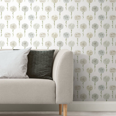product image for Mum Floral Peel & Stick Wallpaper in Grey by York Wallcoverings 15
