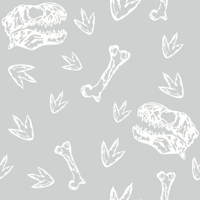 product image of Dinosaur Bones Peel & Stick Wallpaper in Grey by York Wallcoverings 545