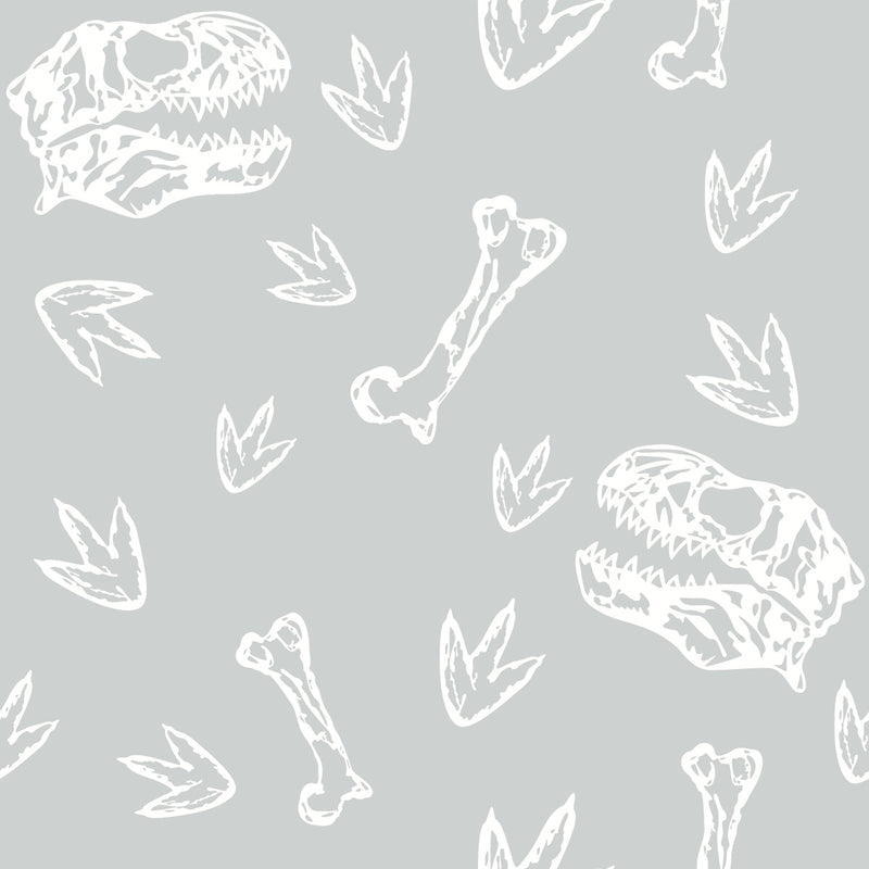 media image for Dinosaur Bones Peel & Stick Wallpaper in Grey by York Wallcoverings 230