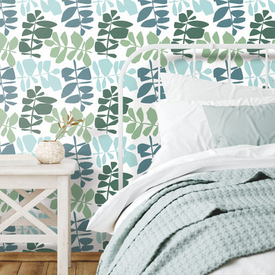 product image for Leaf Sprigs Green Peel & Stick Wallpaper by York Wallcoverings 72