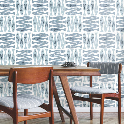 product image for Sardinia Blue Peel & Stick Wallpaper by York Wallcoverings 38
