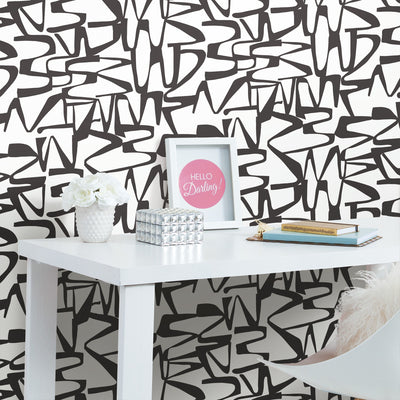 product image for Enigmatic Black Peel & Stick Wallpaper by York Wallcoverings 79