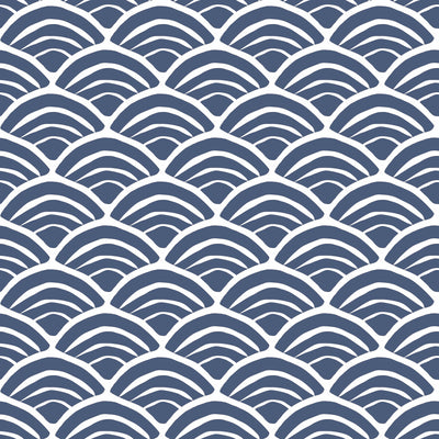 product image for Coastal Scallop Blue Peel & Stick Wallpaper by York Wallcoverings 75