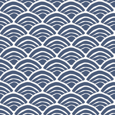 product image for Coastal Scallop Blue Peel & Stick Wallpaper by York Wallcoverings 75