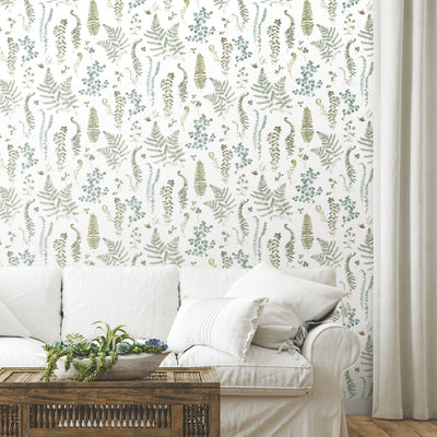 product image for Fern Study Green Peel & Stick Wallpaper by York Wallcoverings 0