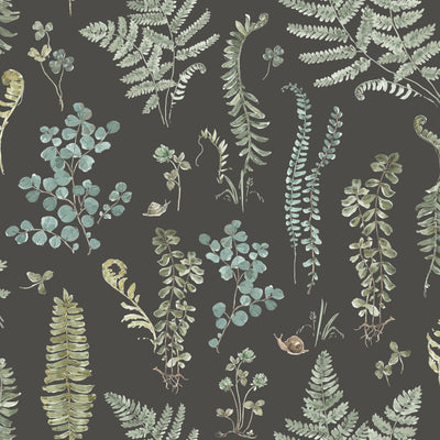 product image of Fern Study Green/Black Peel & Stick Wallpaper by York Wallcoverings 523