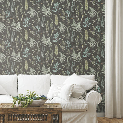 product image for Fern Study Green/Black Peel & Stick Wallpaper by York Wallcoverings 97