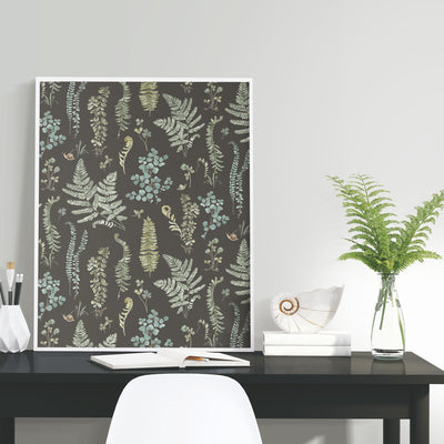 product image for Fern Study Green/Black Peel & Stick Wallpaper by York Wallcoverings 72