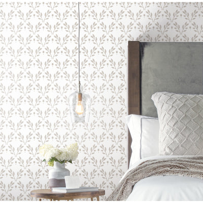 product image for Rose Lindo Dawn Taupe Peel & Stick Wallpaper by York Wallcoverings 10