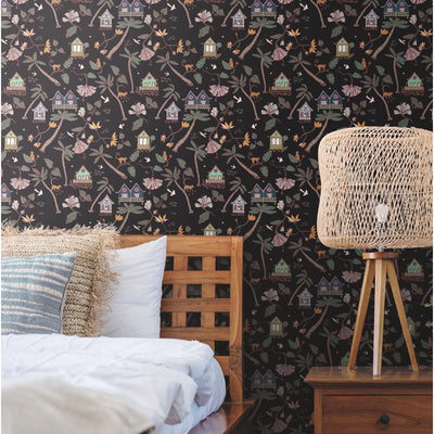 product image for Calypso Jungle Black Peel & Stick Wallpaper by RoomMates for York Wallcoverings 41