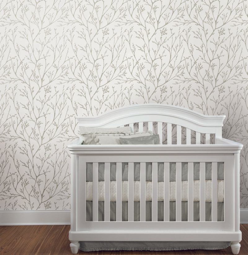 media image for Tree Branches Glint Peel & Stick Wallpaper by RoomMates for York Wallcoverings 224