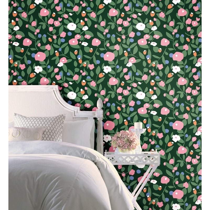 media image for Kensington Garden Green Peel & Stick Wallpaper by RoomMates for York Wallcoverings 26