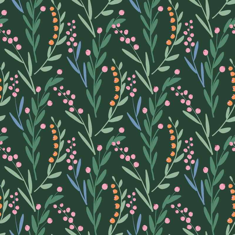 media image for sample budding branches green peel and stick wallpaper by roommates for york wallcoverings 1 210