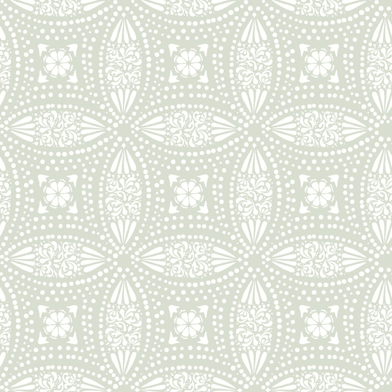 media image for sample overlapping medallions green peel and stick wallpaper by roommates for york wallcoverings 1 23