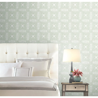 product image for Overlapping Medallions Green Peel & Stick Wallpaper by RoomMates for York Wallcoverings 8