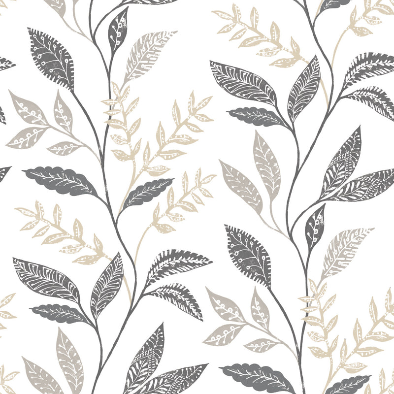 media image for Cottage Vine Grey Peel & Stick Wallpaper by RoomMates for York Wallcoverings 222