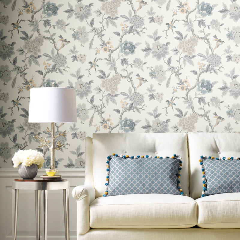 media image for Candid Moments Grey Peel & Stick Wallpaper by RoomMates for York Wallcoverings 256