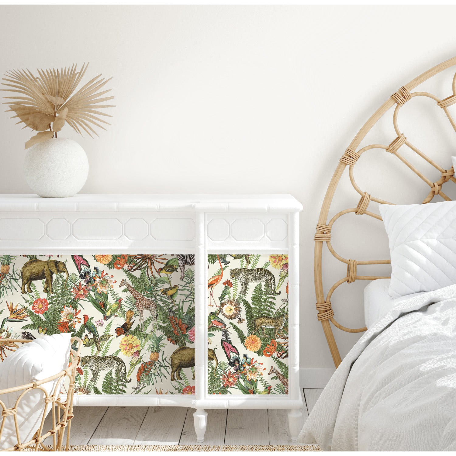 Shop Tropical Zoo Peel & Stick Wallpaper in Green Burke Decor