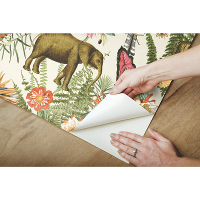 product image for Tropical Zoo Peel & Stick Wallpaper in Green by RoomMates 96