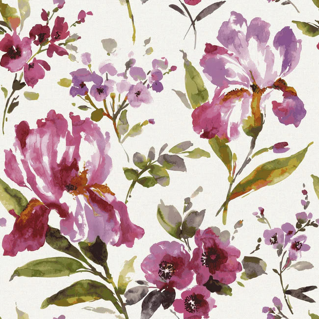 media image for sample iris purple peel and stick wallpaper by roommates for york wallcoverings 1 223