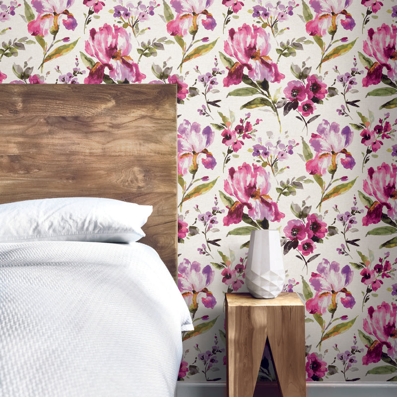 media image for Iris Purple Peel & Stick Wallpaper by RoomMates for York Wallcoverings 248