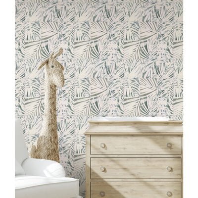 product image for Mr. Kate Cubism Palm Peel & Stick Wallpaper in Green by RoomMates 34