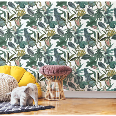 product image for Mr. Kate Tropical Peel & Stick Wallpaper in Green by RoomMates 19