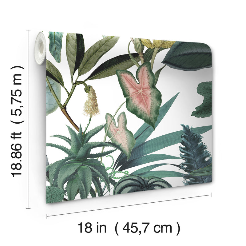 media image for Mr. Kate Tropical Peel & Stick Wallpaper in Green by RoomMates 293
