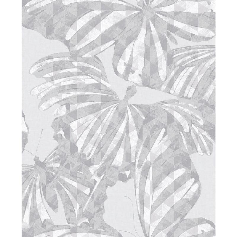 media image for Mr. Kate Butterfly Peel & Stick Wallpaper in Grey by RoomMates 256