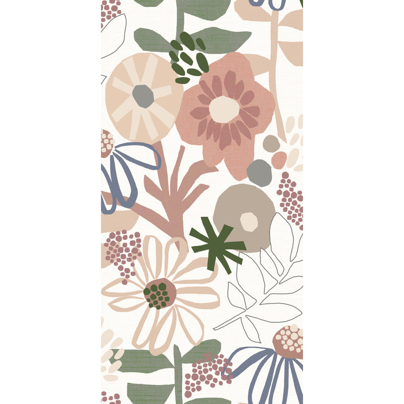 media image for mr kate desert floral peel and stick wallpaper in pink by roommates 3 27