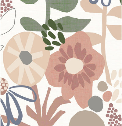 product image of sample mr kate desert floral peel and stick wallpaper in pink by roommates 1 555