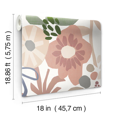 product image for mr kate desert floral peel and stick wallpaper in pink by roommates 6 24