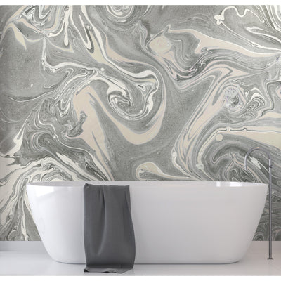 product image for Mr. Kate Acrylic Pour Peel & Stick Wall Mural in Grey by RoomMates 55