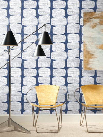 product image for Mid-Century Beads Blue Peel & Stick Wallpaper by RoomMates for York Wallcoverings 66