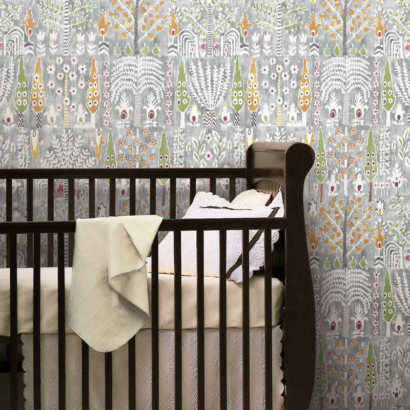 media image for Persian Ikat Grey Peel & Stick Wallpaper by RoomMates for York Wallcoverings 256