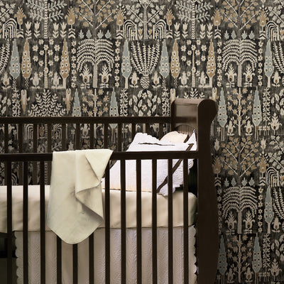 product image for Persian Ikat Black Peel & Stick Wallpaper by RoomMates for York Wallcoverings 10