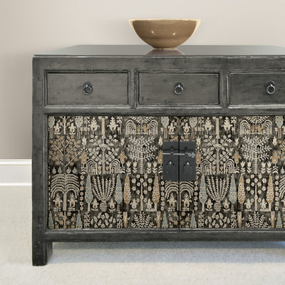 product image for Persian Ikat Black Peel & Stick Wallpaper by RoomMates for York Wallcoverings 80