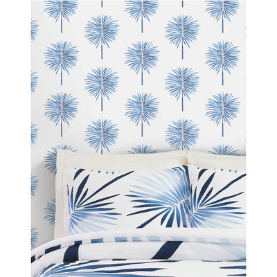 product image for Cat Coquillette Fun Fronds Electric Blue Peel & Stick Wallpaper by RoomMates for York Wallcoverings 51