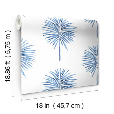 product image for Cat Coquillette Fun Fronds Electric Blue Peel & Stick Wallpaper by RoomMates for York Wallcoverings 59