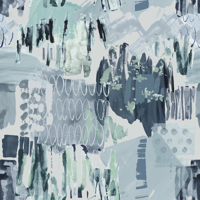 product image of Tamara Day Abstraction Peel & Stick Wall Mural in Blue by RoomMates 530