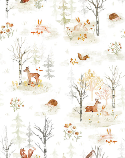 product image for Clara Jean Woodland Scene Wallpaper in Neutral 90
