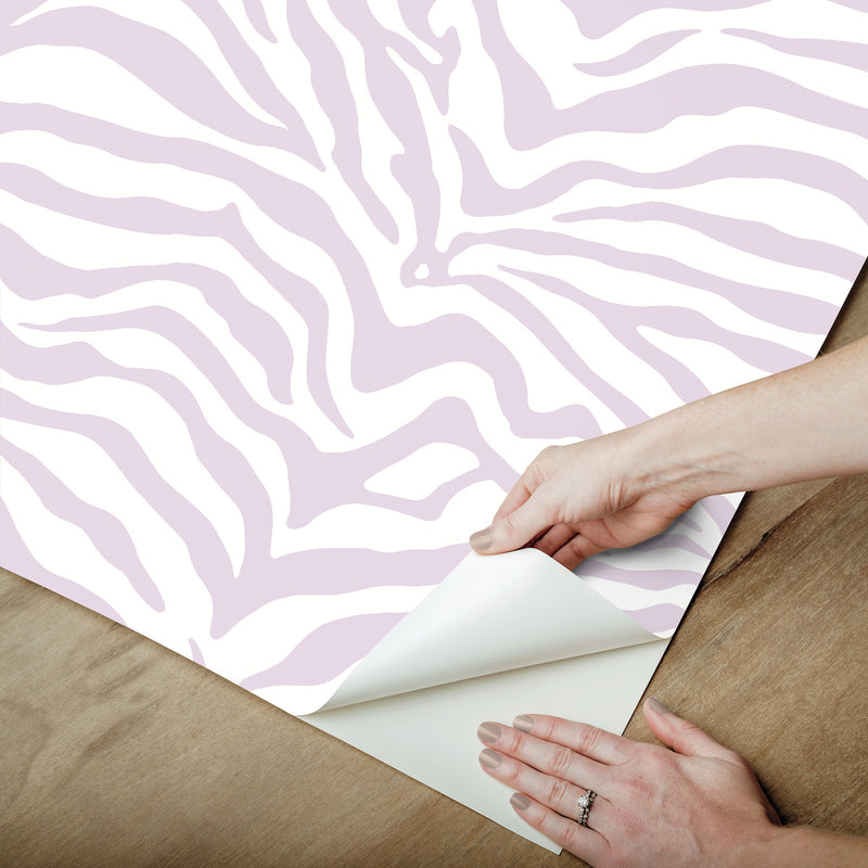 media image for Zebra Purple Peel And Stick Wallpaper by RoomMates for York Wallcoverings 29