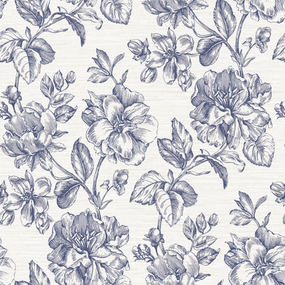 product image of Tamara Day Flower Girl Peel & Stick Wallpaper in Blue by RoomMates 536