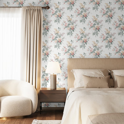 product image for Waverly Emma's Garden Peel & Stick Wallpaper in Pastel by RoomMates 97