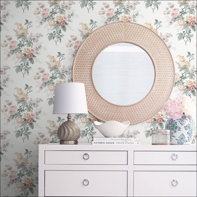 product image for Waverly Emma's Garden Peel & Stick Wallpaper in Pastel by RoomMates 77