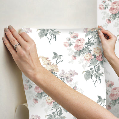 product image for Waverly Emma's Garden Peel & Stick Wallpaper in Pastel by RoomMates 29