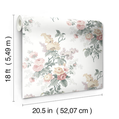 product image for Waverly Emma's Garden Peel & Stick Wallpaper in Pastel by RoomMates 97