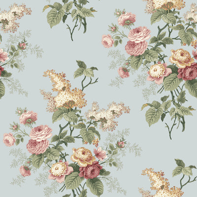 product image of Waverly Emma's Garden Peel & Stick Wallpaper in Blue by RoomMates 570
