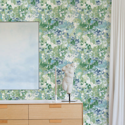 product image for Waverly Abstract Garden Peel & Stick Wallpaper in Blue by RoomMates 6